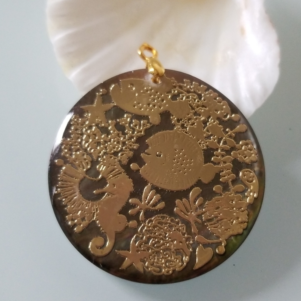 Carved Abalone Shell Under The Sea